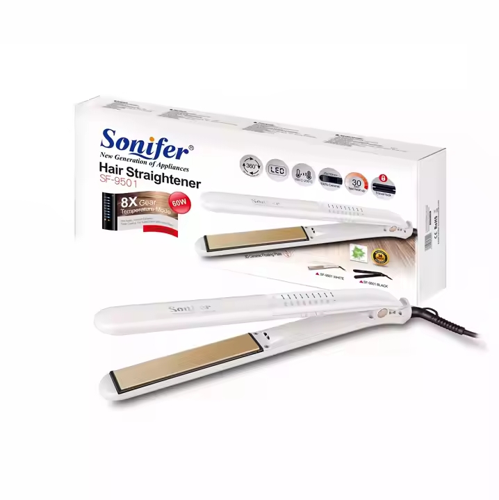 Выпрямитель для волос Sonifer SF-9501 (белый)