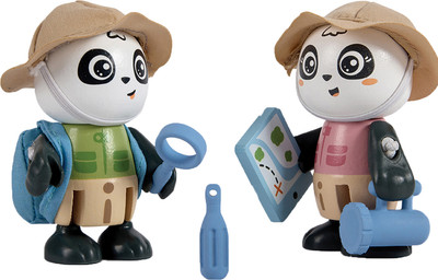 Игровой набор Hape Дружная семья панд Сэм и Пэм / E3424_HP -