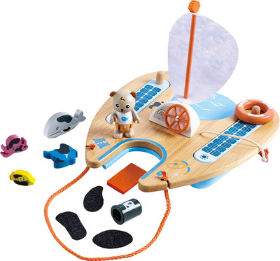 Игровой набор Hape Служба спасения Эко-катамаран / E3427_HP -