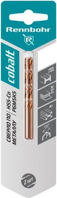 Набор сверл Rennbohr 3.2х65мм Power-Cobalt Р6М5К5 / 668032 (2шт) -