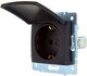 Розетка Lezard Asti 7081-4288-123B (черный бархат) - 