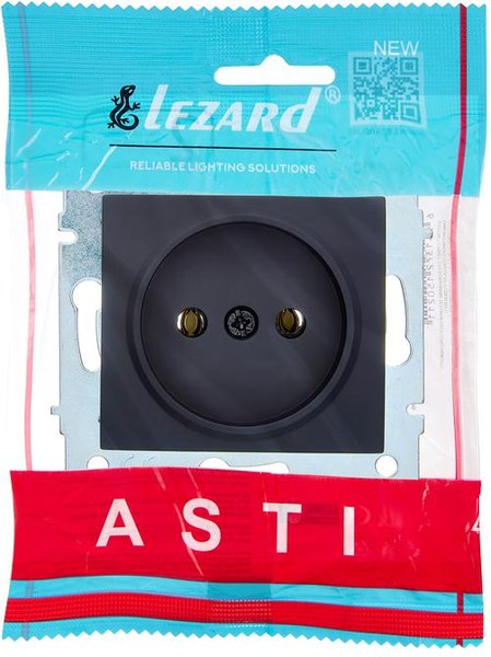 Розетка Lezard Asti 7081-4288-121B (черный бархат)