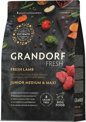 

Сухой корм для собак, Junior Medium&Maxi Breeds Fresh Lamb&Sweet Potato