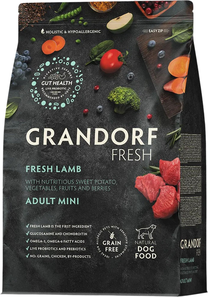 Сухой корм для собак Grandorf Adult Mini Breeds Fresh Lamb&Sweet Potato (1кг)