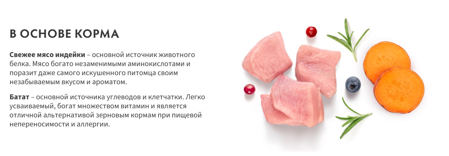 Сухой корм для собак Grandorf Adult Mini Breeds Fresh Turkey&Sweet Potat (3кг) — фото 2