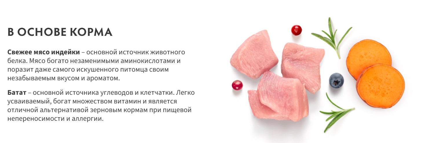 Сухой корм для собак Grandorf Adult Medium&Maxi Breeds Fresh Turkey&Sweet Potato (3кг) — фото 2
