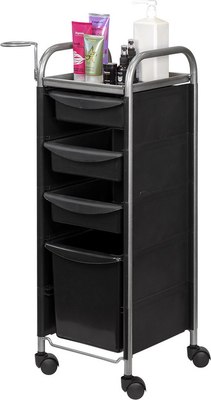 Тележка парикмахерская Элеганс М-02 box (черный) - 