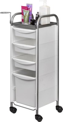 Тележка парикмахерская Элеганс М-02 box (белый) - 
