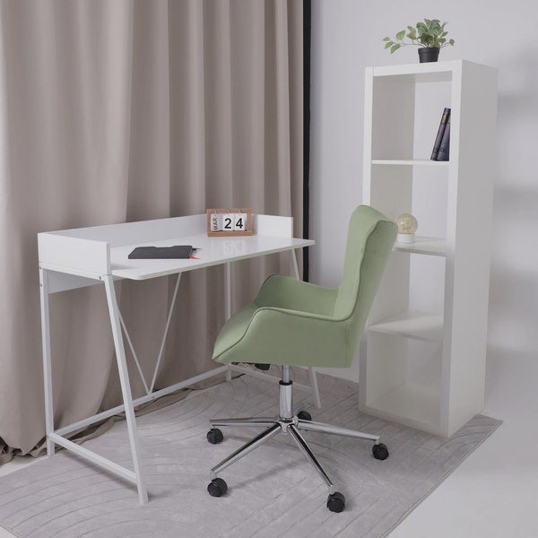 Кресло офисное AksHome Bella Chrome Velluto 30 (велюр/оливковый)