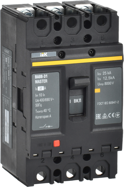 Выключатель автоматический IEK ВА88-31 3Р 32А 25кА / SVA00-3-0032-02