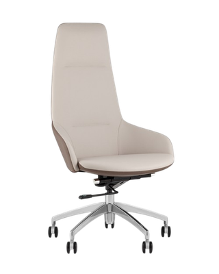 Кресло офисное TopChairs Soulo A308 8371-6/1 (бежевый/коричневый) - 