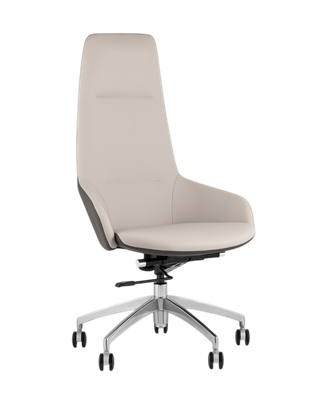 Кресло офисное TopChairs Soulo A308 8371-12/1 (бежевый/серый) - 