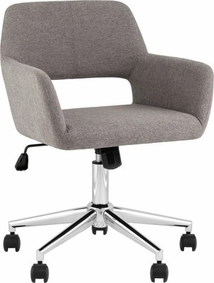 Кресло офисное Stool Group Ross Chrome 50-22 (рогожка, темно-серый) - 