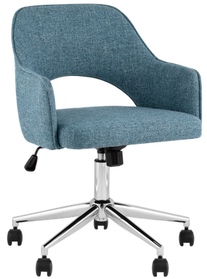 Кресло офисное Stool Group Кларк / Clarkson Tweed Blue (рогожка, синий) - 