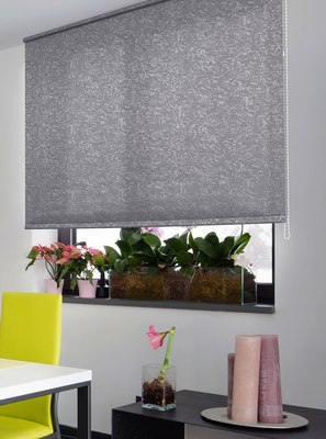 Рулонная штора Delfa Сантайм Жаккард Венеция СРШ-03Д 29508 (200x170, темно-серый) - 