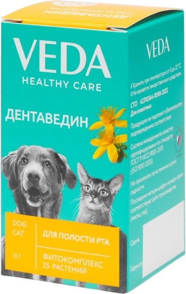 Средство для ухода за полостью рта животных Veda Дентаведин гигиенический (15г)