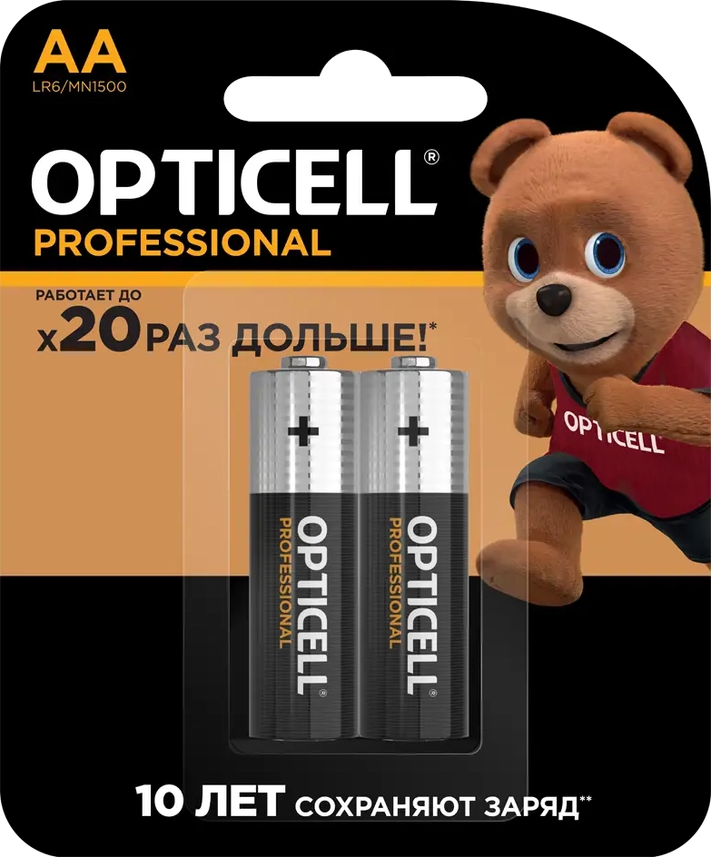 Комплект батареек Opticell Professional AA (2шт)