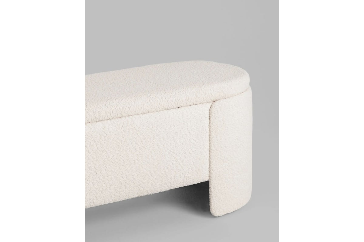 Банкетка Stool Group Taks с местом для хранения LV-112-S000 (букле белый) — фото 5