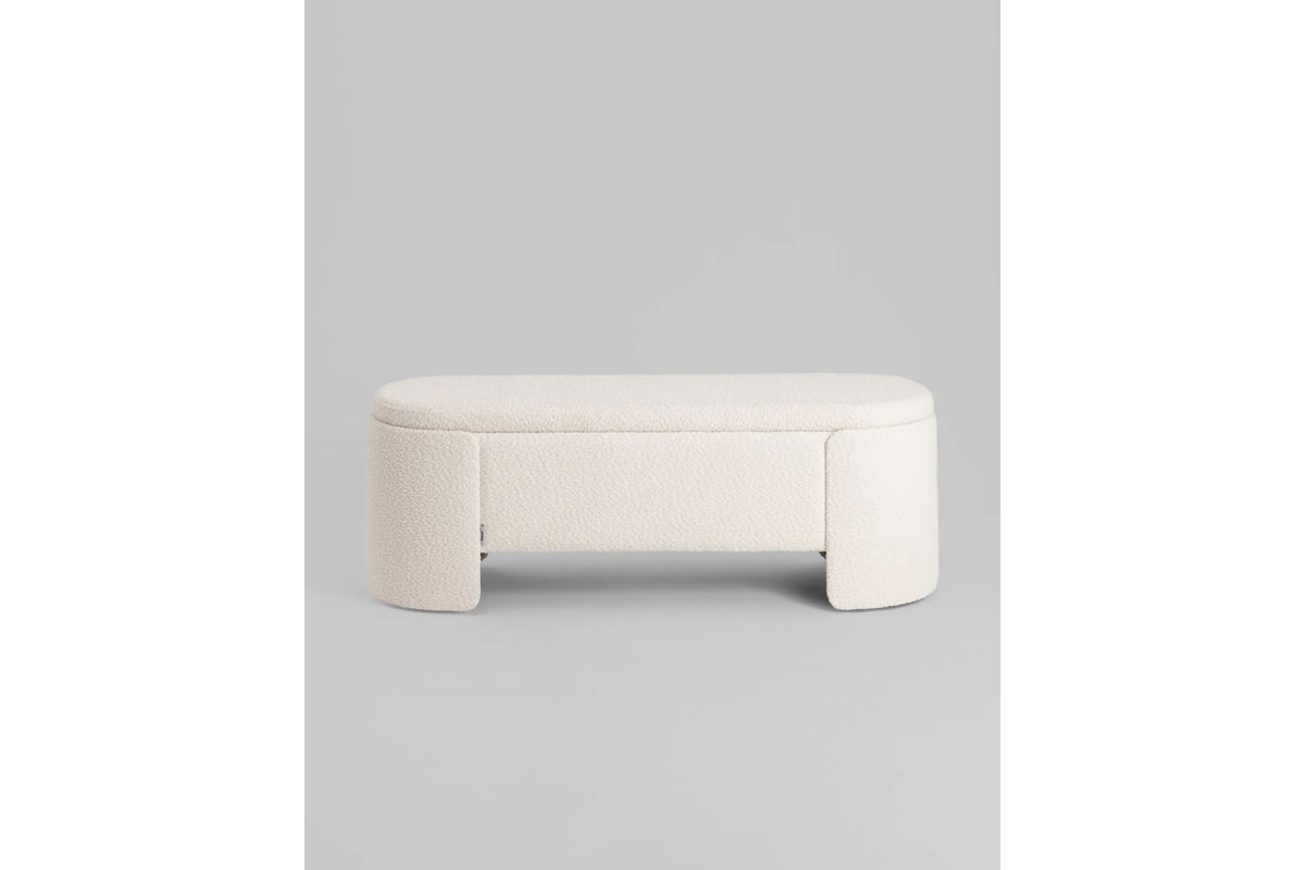 Банкетка Stool Group Taks с местом для хранения LV-112-S000 (букле белый) — фото 2