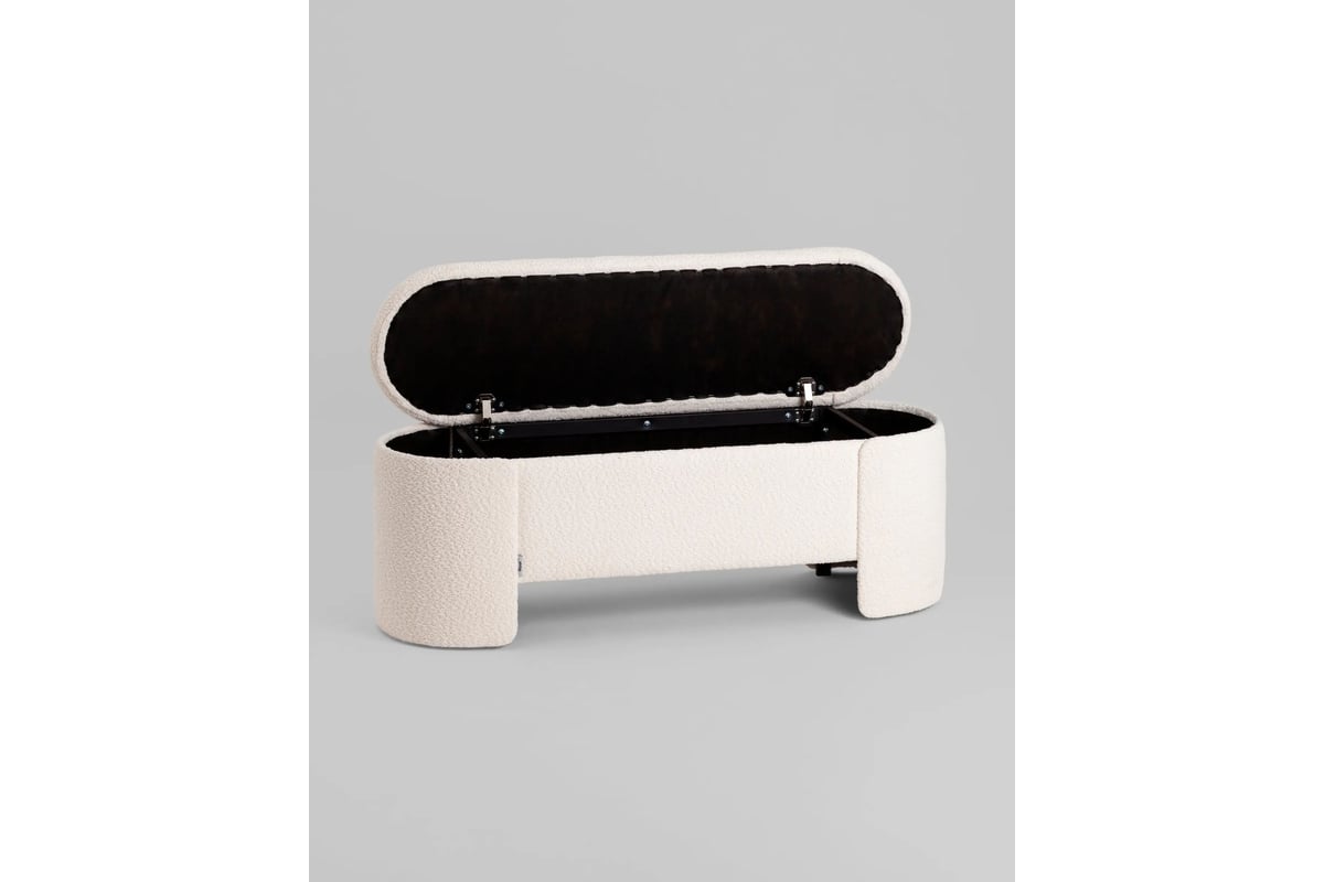 Банкетка Stool Group Taks с местом для хранения LV-112-S000 (букле белый) — фото 3
