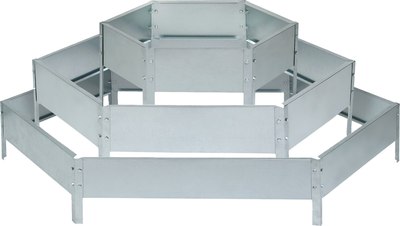 Грядка модульная GREENGO Клумба оцинкованная 3 яруса 60-100-140см - 