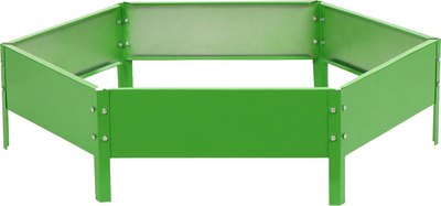 Грядка модульная GREENGO Клумба оцинкованная 100см (зеленый) - 
