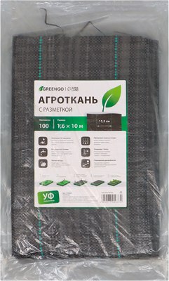 Укрывной материал GREENGO Агроткань 10x1.6м 100г/м2 - 
