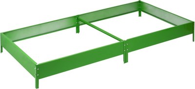 Грядка модульная GREENGO Оцинкованная компакт 200x100x15см (ярко-зеленый) - 