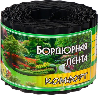 Бордюр садовый GREENGO 10см 9м толщина 0.6мм / 4371754 (черный) - 