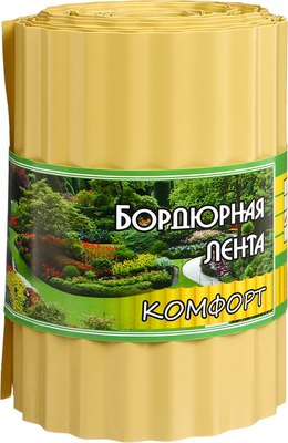 Бордюр садовый GREENGO 20см 9м толщина 0.6мм / 5651229 (желтый) - 