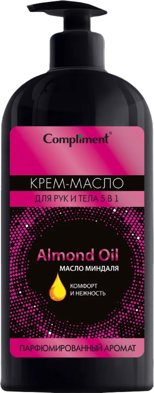 Крем для тела Compliment Парфюмированный для рук и тела с маслом миндаля (400мл)