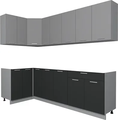 

Кухонный гарнитур, Мила Лайт 1.2x2.5 без столешницы