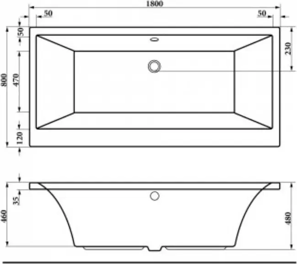 Купить Ванна акриловая Alba Spa Kero 180x80  