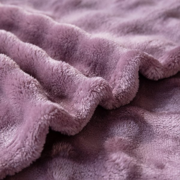 Плед Karven Фланель 1.5сп / PL 011 SOLID BUBBLE v1/Purple