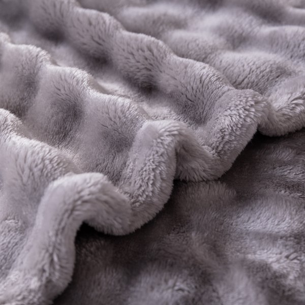 Плед Karven Велсофт 1.5сп / PL 011 SOLID BUBBLE v3/Grey