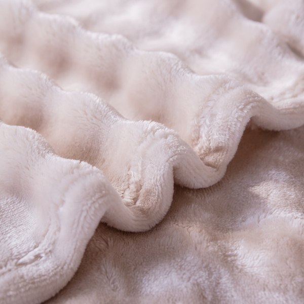 Плед Karven Велсофт 1.5сп / PL 011 SOLID BUBBLE v5/Beige
