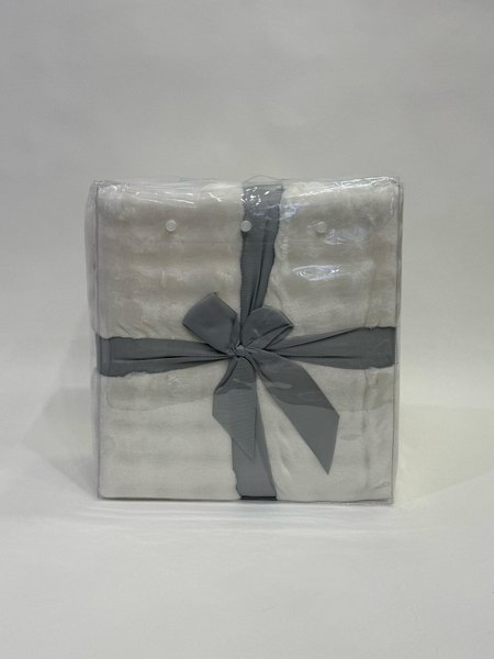 Плед Karven Велсофт 1.5сп / PL 011 SOLID BUBBLE v6/Cream