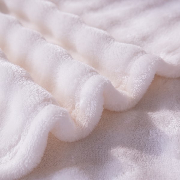 Плед Karven Велсофт 1.5сп / PL 011 SOLID BUBBLE v6/Cream