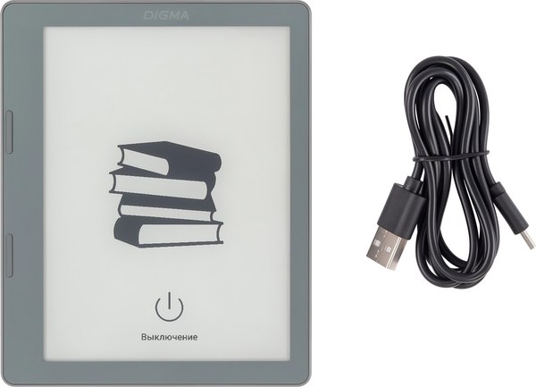 Электронная книга Digma E2 5.83 E-Ink (светло-серый)