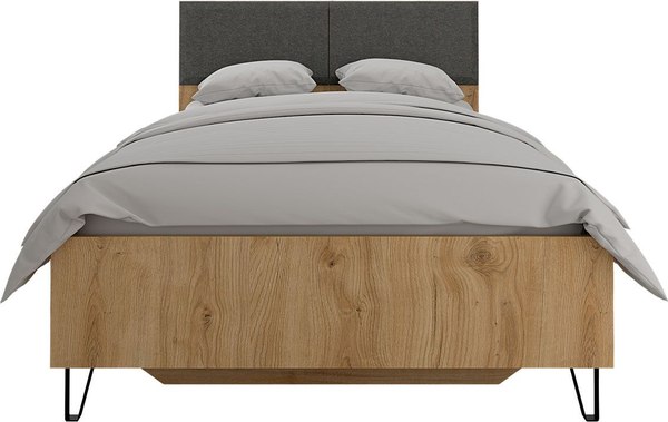 Полуторная кровать Black Red White Grace LOZ120х200 М (дуб наварра/графит)