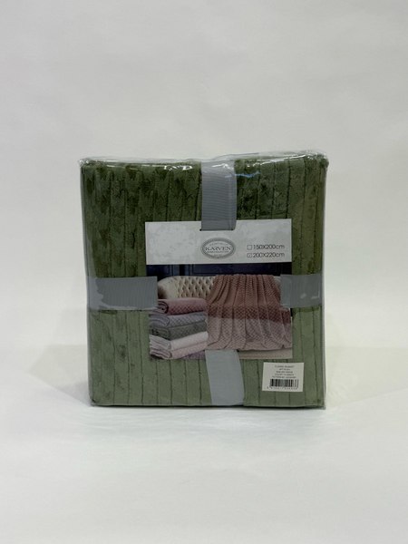 Плед Karven Фланель 1.5сп / PL 013 JACQAURD v3/Green