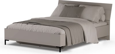 Двуспальная кровать Black Red White Domenica LOZ180х200 М (глиняный серый/глиняный серый) - 