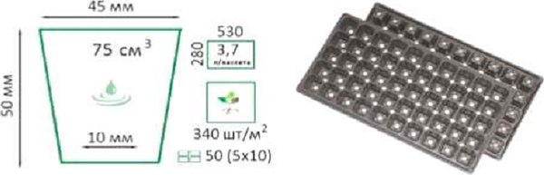 Кассета для рассады GreenTerra К-50