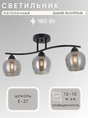 Люстра Aitin-Pro НПБ 02-3x60-101 / RH8324/3 (черный) -