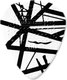 Медиатор Dunlop Manufacturing EVHR03 EVH White With Black Stripes - 