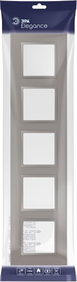 Рамка для выключателей и розеток ЭРА Elegance 14-5015-16 Classic / Б0065831 (титан)