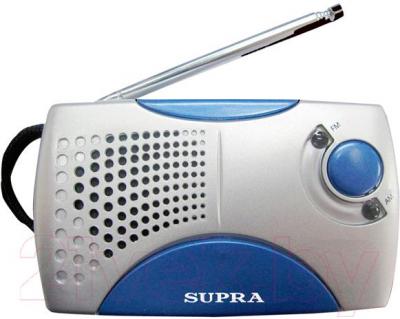 Радиоприемник Supra ST-113 (серебристо-синий) - общий вид