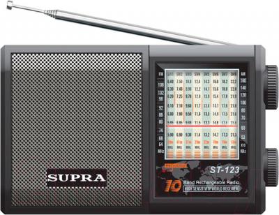 Радиоприемник Supra ST-123 (черный) - общий вид
