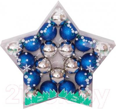 Набор шаров новогодних Mag 2000 030804 (Blue-Silver, 20 шт) - общий вид