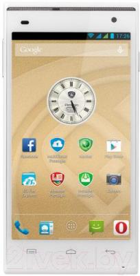Смартфон Prestigio MultiPhone 5505 Duo (белый) - общий вид